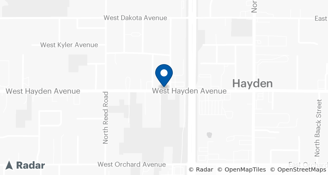 Map of Dairy Queen Location:: 513 Hayden Ave, Hayden, ID, 83835